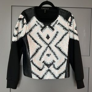 BCBGMaxAzria “Keyla” Sequin Sweatshirt
